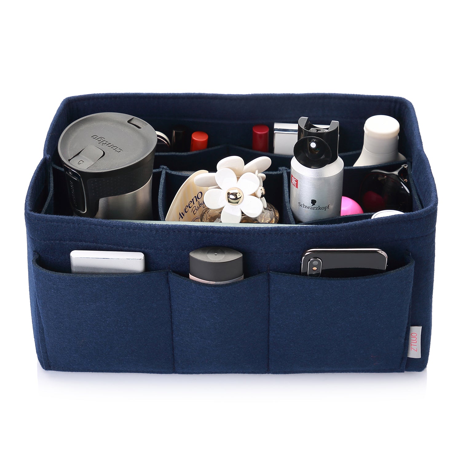 Felt Insert Bag Organizer Perfectly Designed for LV Speedy35, Speedy40, Neverfull MM, and LV Speedy30 - Ideal for Keeping Your Handbag and Purse Organized.