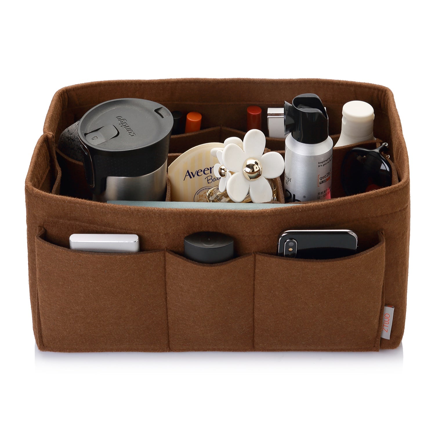 Felt Insert Bag Organizer Perfectly Designed for LV Speedy35, Speedy40, Neverfull MM, and LV Speedy30 - Ideal for Keeping Your Handbag and Purse Organized.