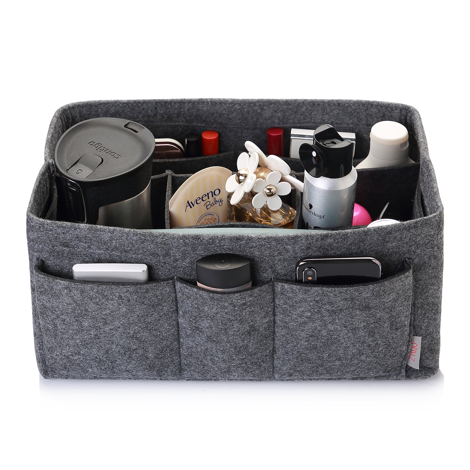 Felt Insert Bag Organizer Perfectly Designed for LV Speedy35, Speedy40, Neverfull MM, and LV Speedy30 - Ideal for Keeping Your Handbag and Purse Organized.