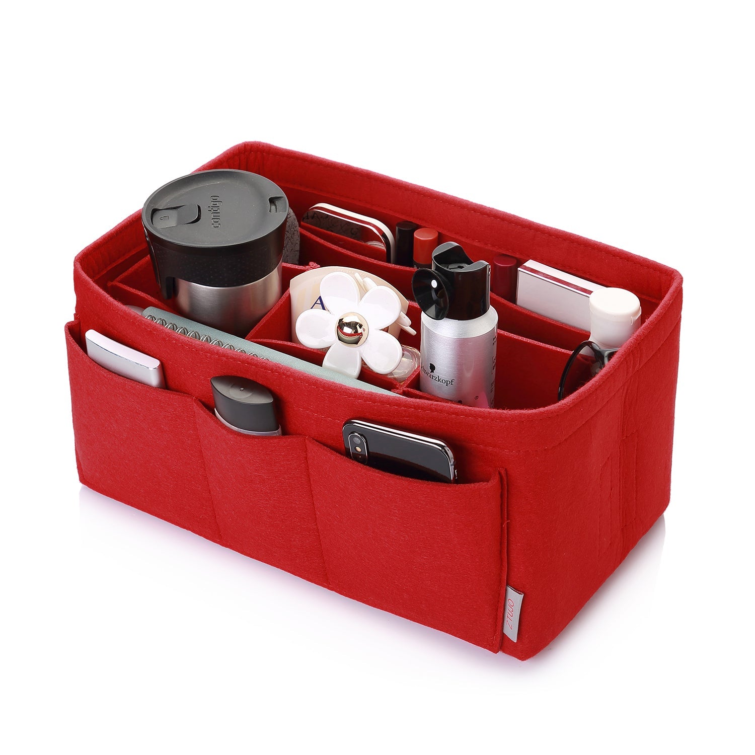 Felt Insert Bag Organizer Perfectly Designed for LV Speedy35, Speedy40, Neverfull MM, and LV Speedy30 - Ideal for Keeping Your Handbag and Purse Organized.
