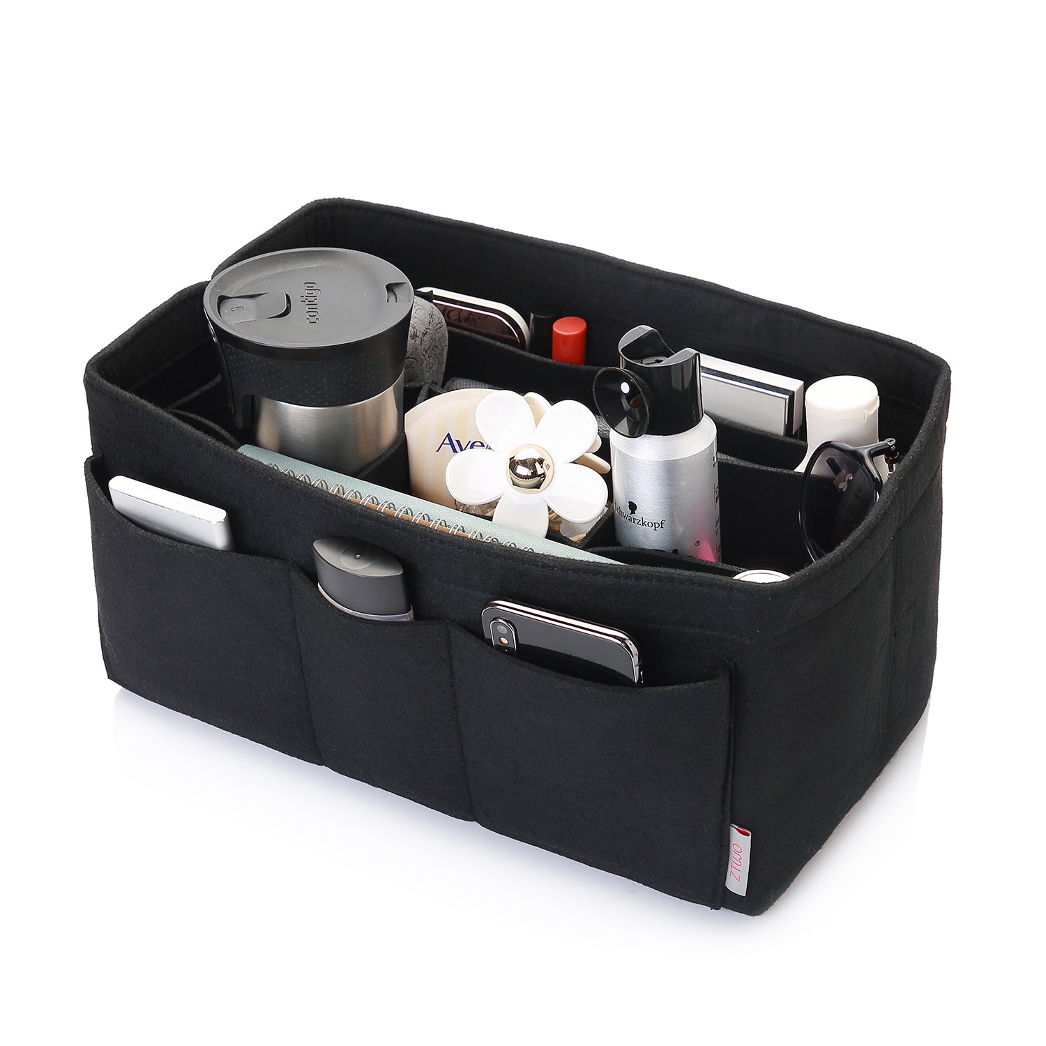 Felt Insert Bag Organizer Perfectly Designed for LV Speedy35, Speedy40, Neverfull MM, and LV Speedy30 - Ideal for Keeping Your Handbag and Purse Organized.