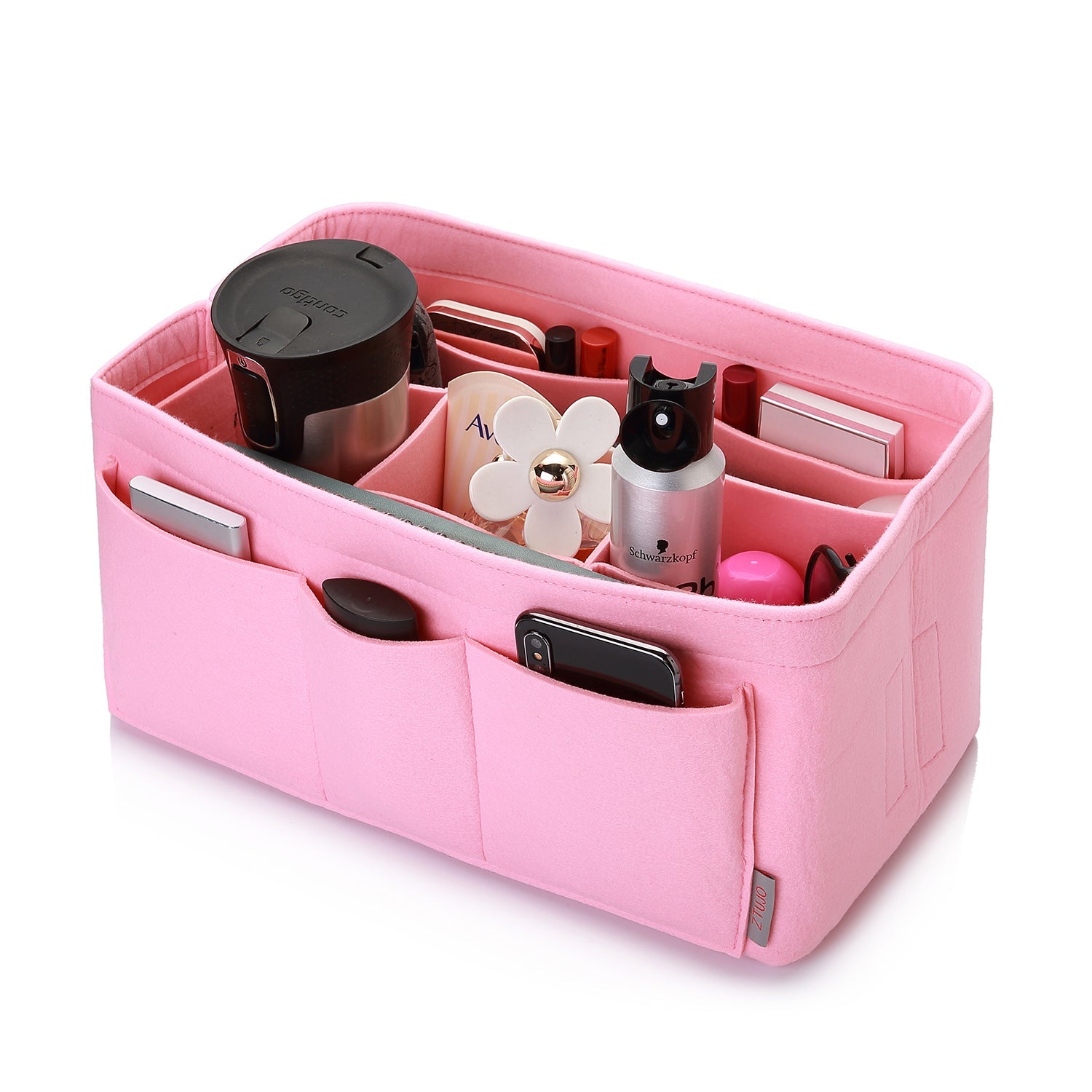 Felt Insert Bag Organizer Perfectly Designed for LV Speedy35, Speedy40, Neverfull MM, and LV Speedy30 - Ideal for Keeping Your Handbag and Purse Organized.