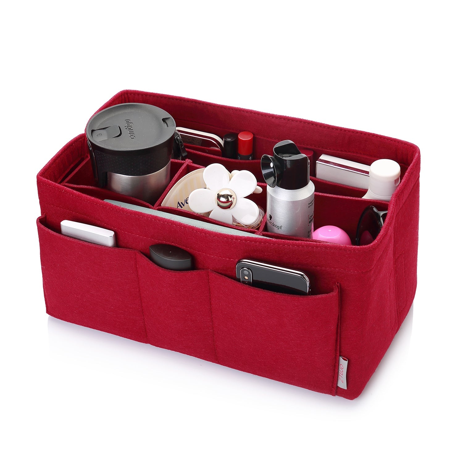 Felt Insert Bag Organizer Perfectly Designed for LV Speedy35, Speedy40, Neverfull MM, and LV Speedy30 - Ideal for Keeping Your Handbag and Purse Organized.