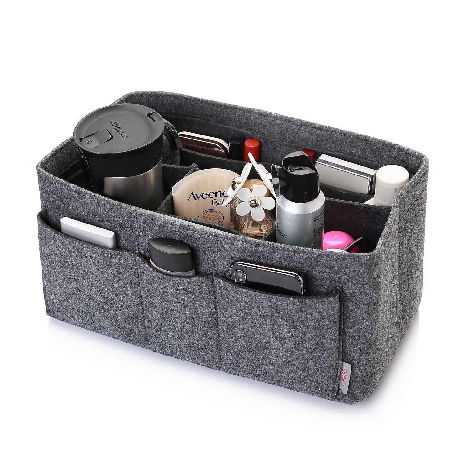 Felt Insert Bag Organizer Perfectly Designed for LV Speedy35, Speedy40, Neverfull MM, and LV Speedy30 - Ideal for Keeping Your Handbag and Purse Organized.