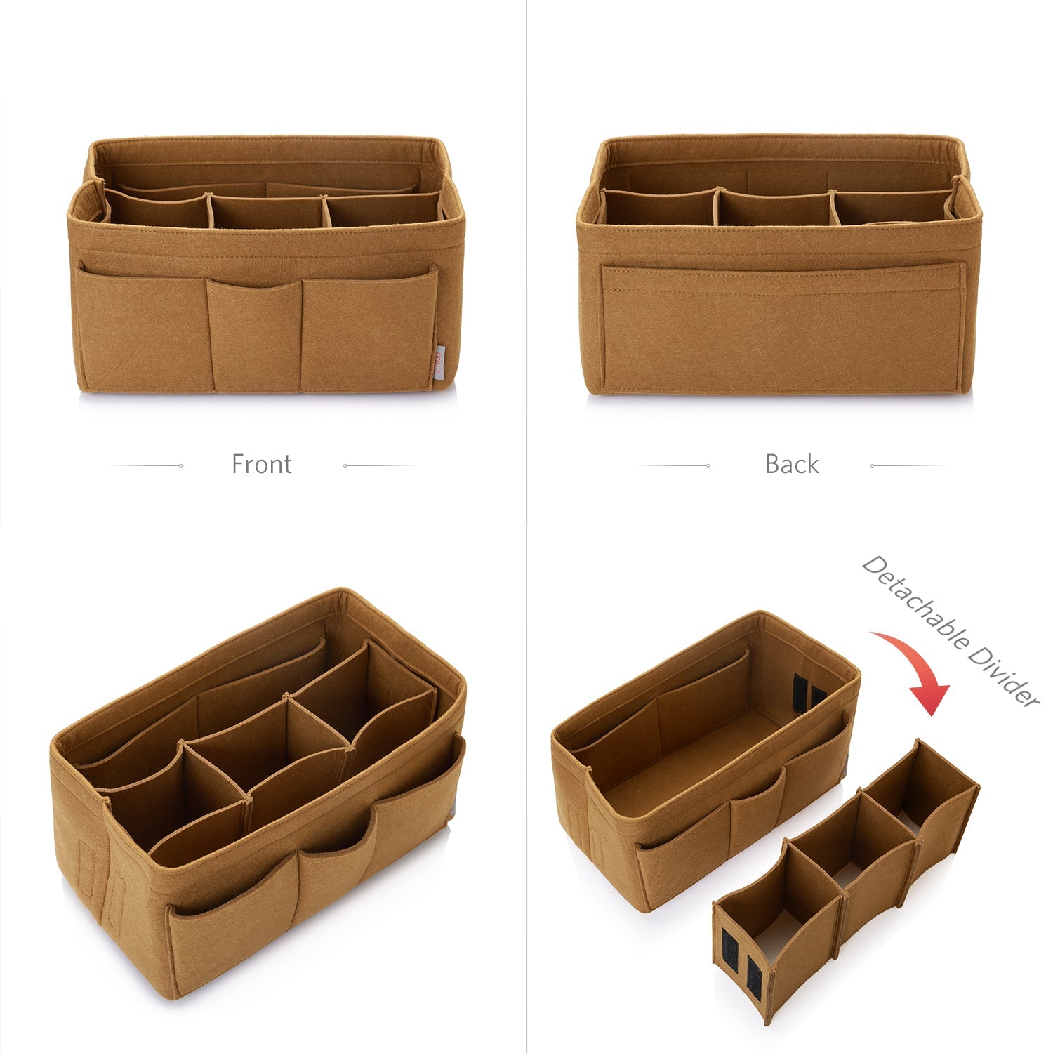 Felt Insert Bag Organizer Perfectly Designed for LV Speedy35, Speedy40, Neverfull MM, and LV Speedy30 - Ideal for Keeping Your Handbag and Purse Organized.