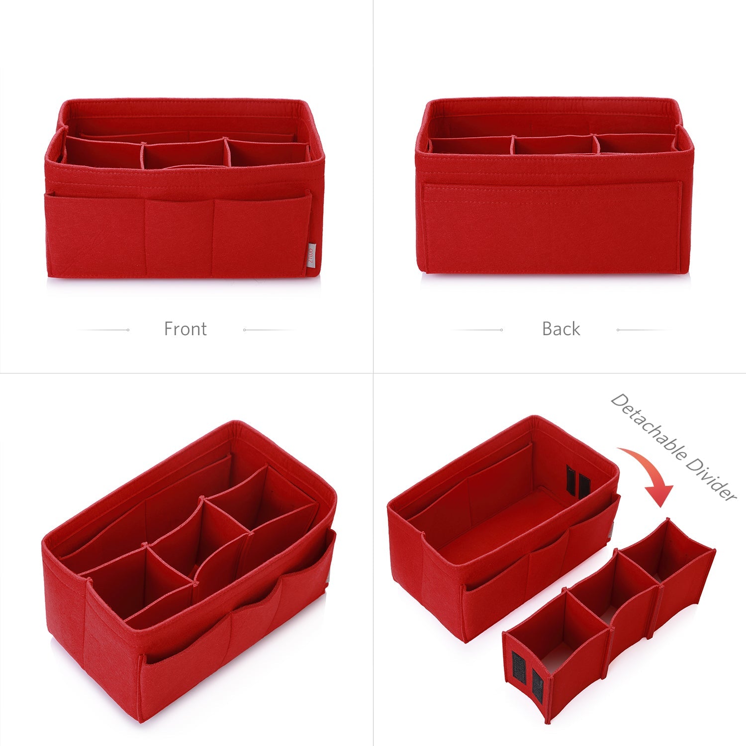Felt Insert Bag Organizer Perfectly Designed for LV Speedy35, Speedy40, Neverfull MM, and LV Speedy30 - Ideal for Keeping Your Handbag and Purse Organized.