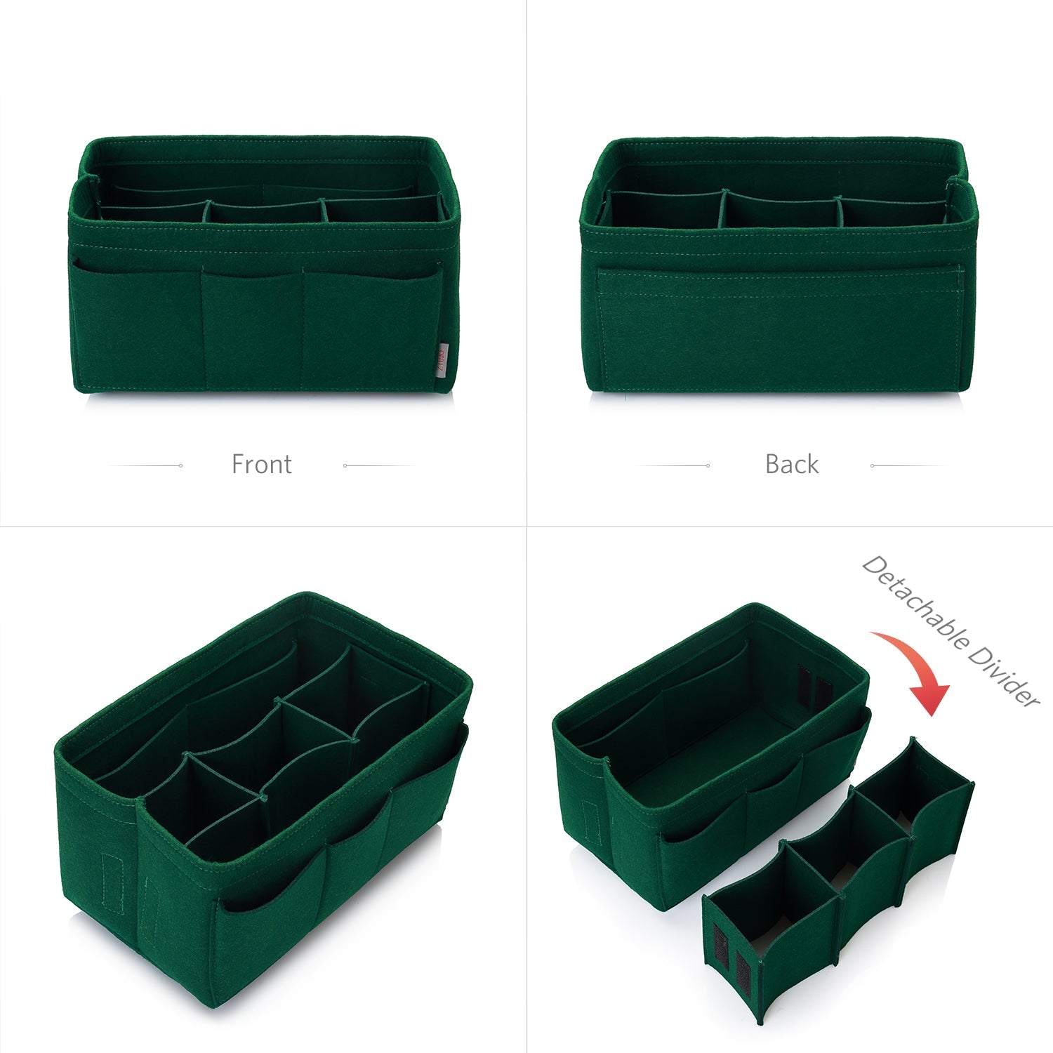 Felt Insert Bag Organizer Perfectly Designed for LV Speedy35, Speedy40, Neverfull MM, and LV Speedy30 - Ideal for Keeping Your Handbag and Purse Organized.