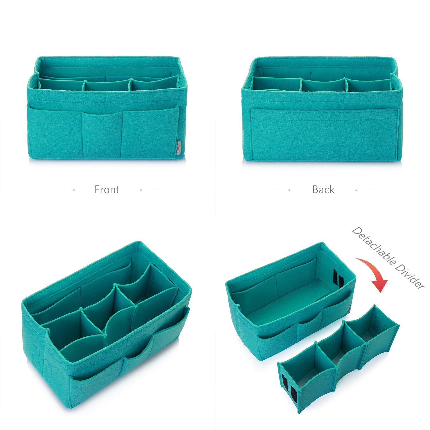 Felt Insert Bag Organizer Perfectly Designed for LV Speedy35, Speedy40, Neverfull MM, and LV Speedy30 - Ideal for Keeping Your Handbag and Purse Organized.