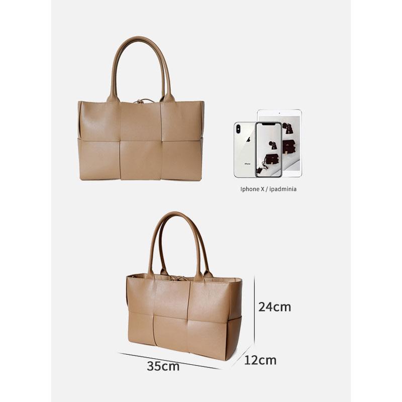 One shoulder crossbody large capacity commuter leather Tote bag for women | Woven Leather Tote Basket Bag Crossbody Bags