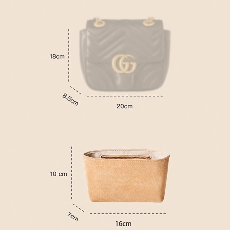For Gucci Marmont Bag Insert Organizer, Purse Insert Organizer, Bag Shaper, Bag Liner