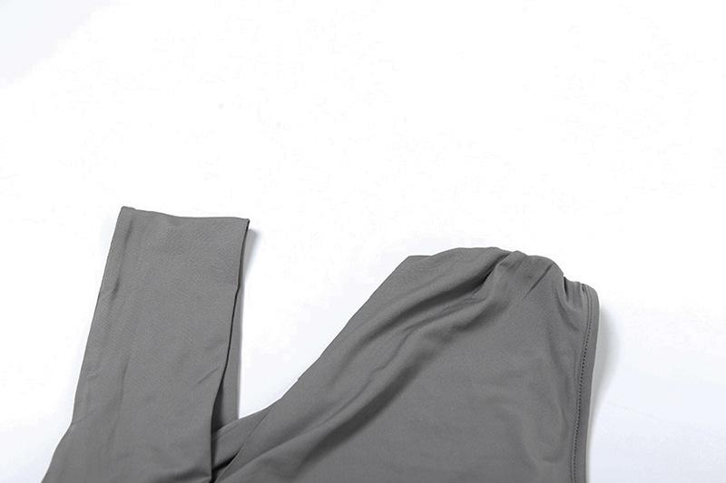 Ruched irregular solid crop maxi skirt set