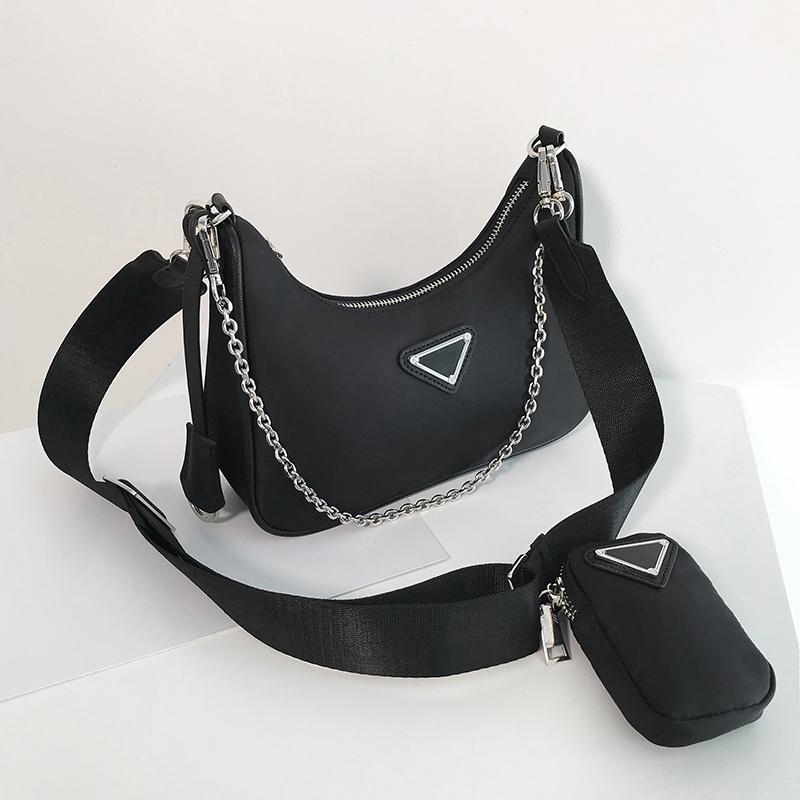 Three in one HOBO chain underarm nylon crossbody bag | Gift for girlfriend | Mother's day gift