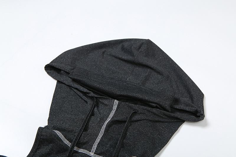 Off shoulder glove hoodie lace up cross back crop top