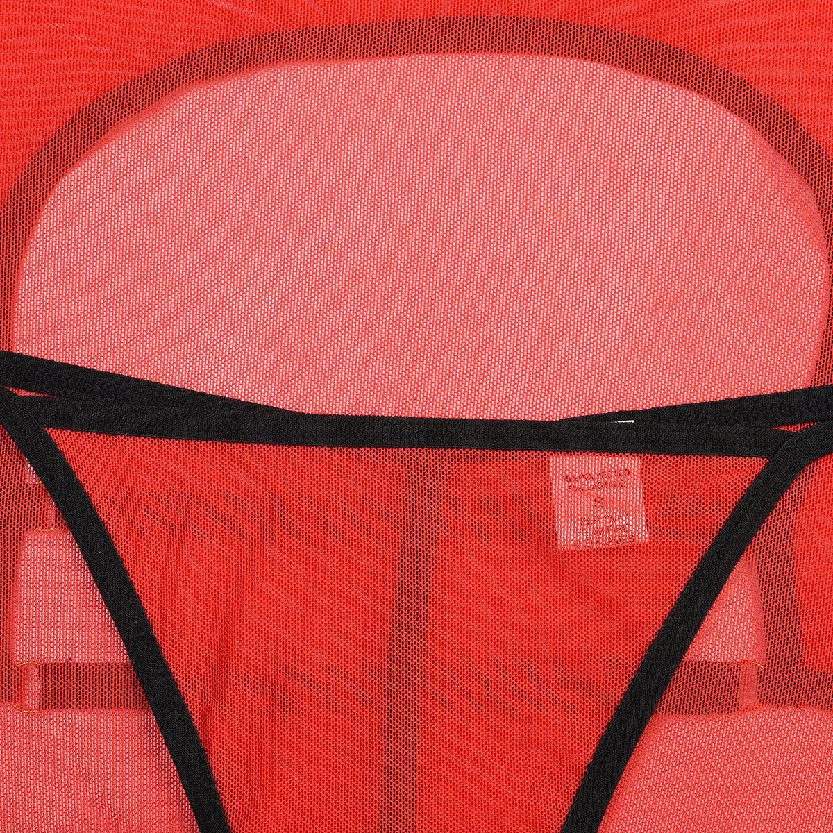 Long sleeve sheer mesh open cup garter lingerie set