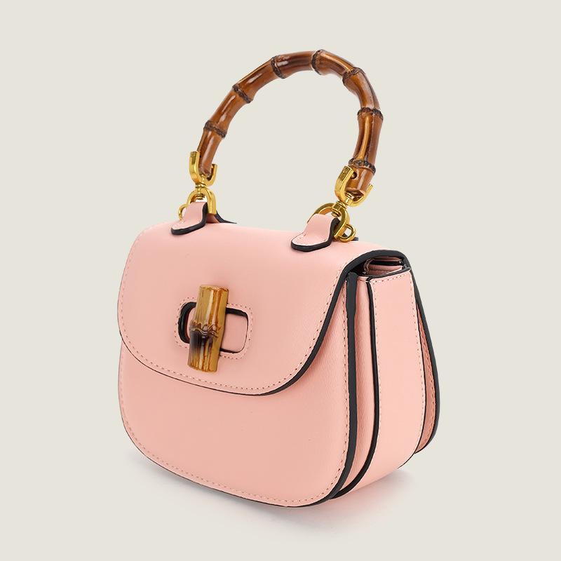 Women's Simple Style  Flap Handbag | Bamboo high quality hand bill shoulder Crossbody saddle bag