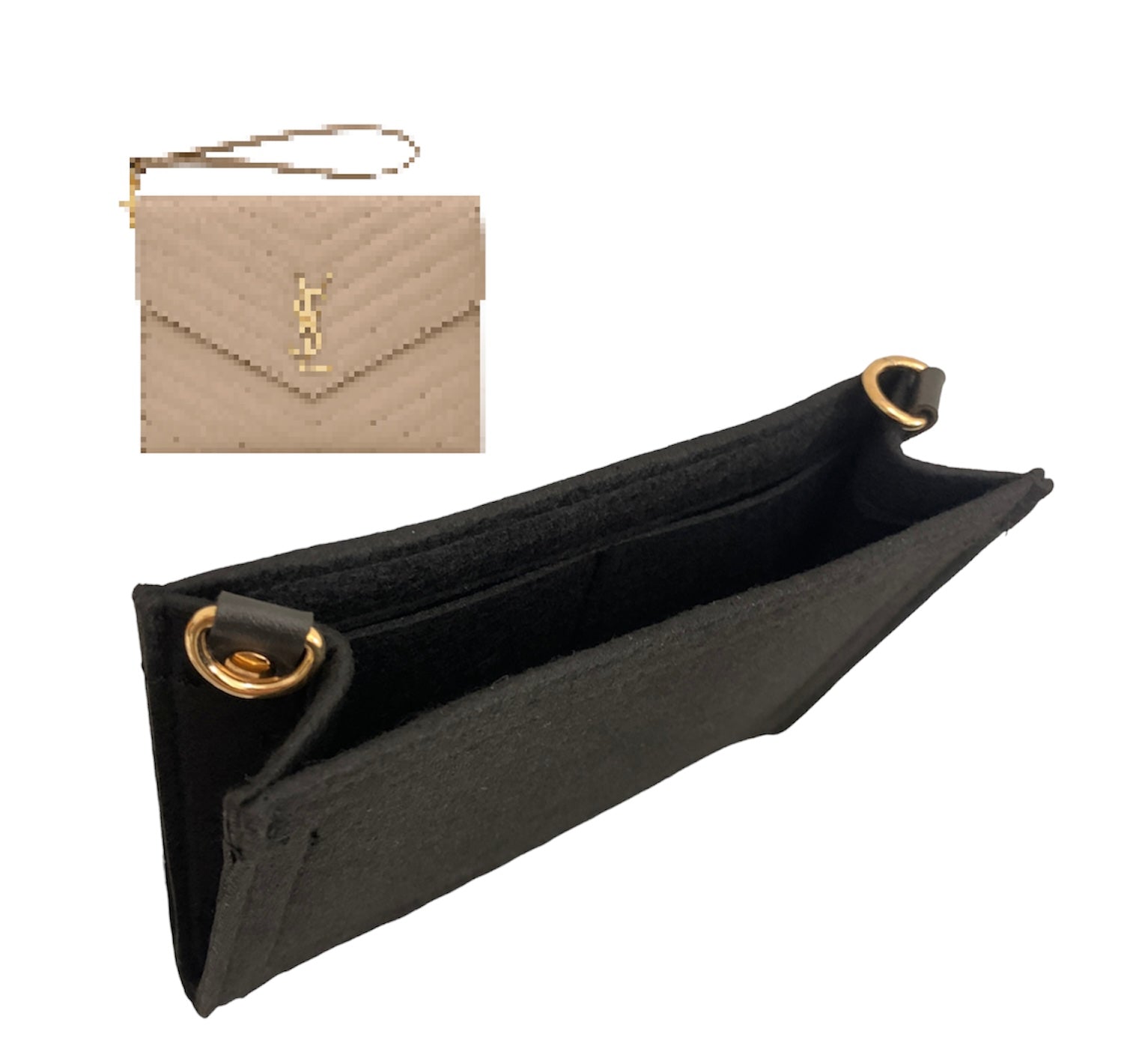 YSL MATELASSE Flap pouch New design Conversion Kit insert liner organizer | YSL Inner bag | clutch ysl | Bag Organizer