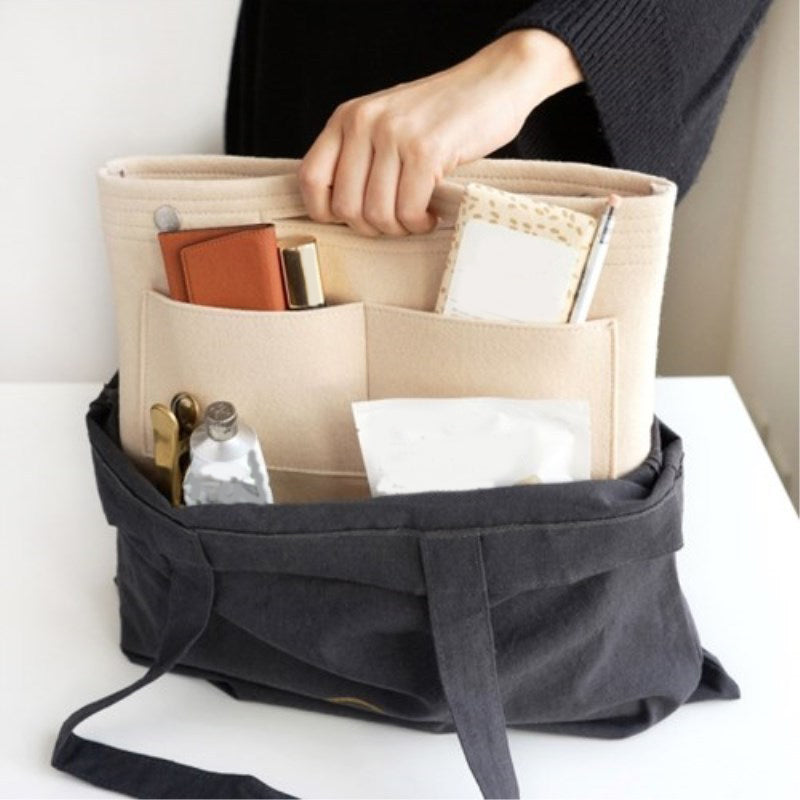 Tote Bag Organizer for Messenger and Clutch Bags | Premium Felt Insert | Integrated Handle Design | Bag Liner | Bag Insert Organizer | Bag Organizer | Luxury Bag Accessory | Versatile Organizer”