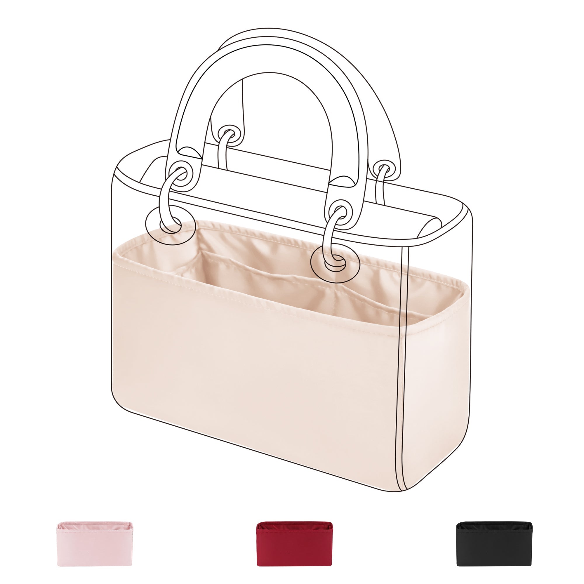 BaginBag® | Handbag Organizer for Dior Lady-Dior tote bags | Dior Purse Insert  | purse insert organizer | organiser inserts for handbags | Dior key pouch | Bag Organizer | Tote Insert bag |  travel bag organizer | organizer purse
