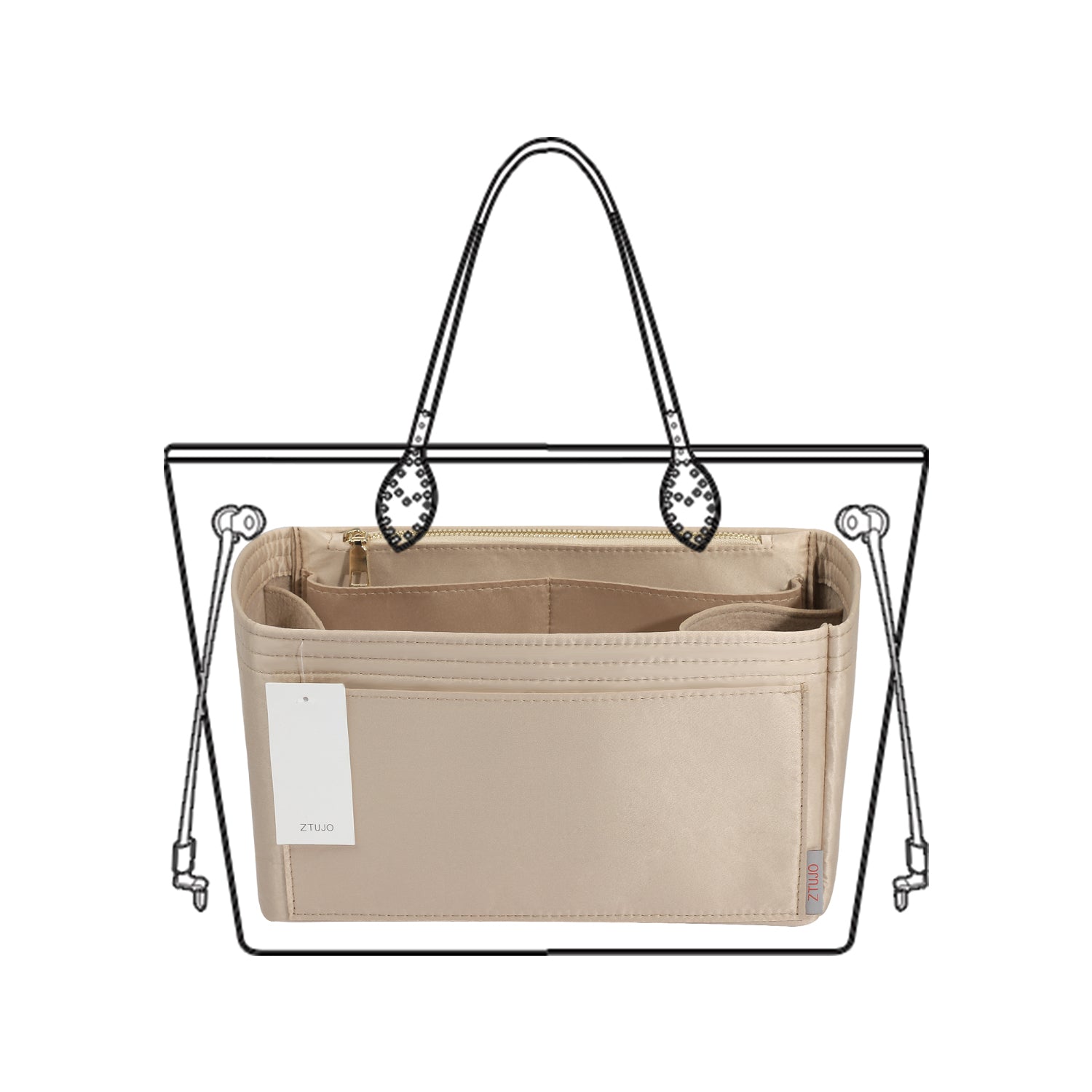Elevate Your Handbag Game with Our Silky Touch Purse Organizer Insert - Ideal for Speedy, Neverfull, Tote, ONTHEGO, Artsy, and More