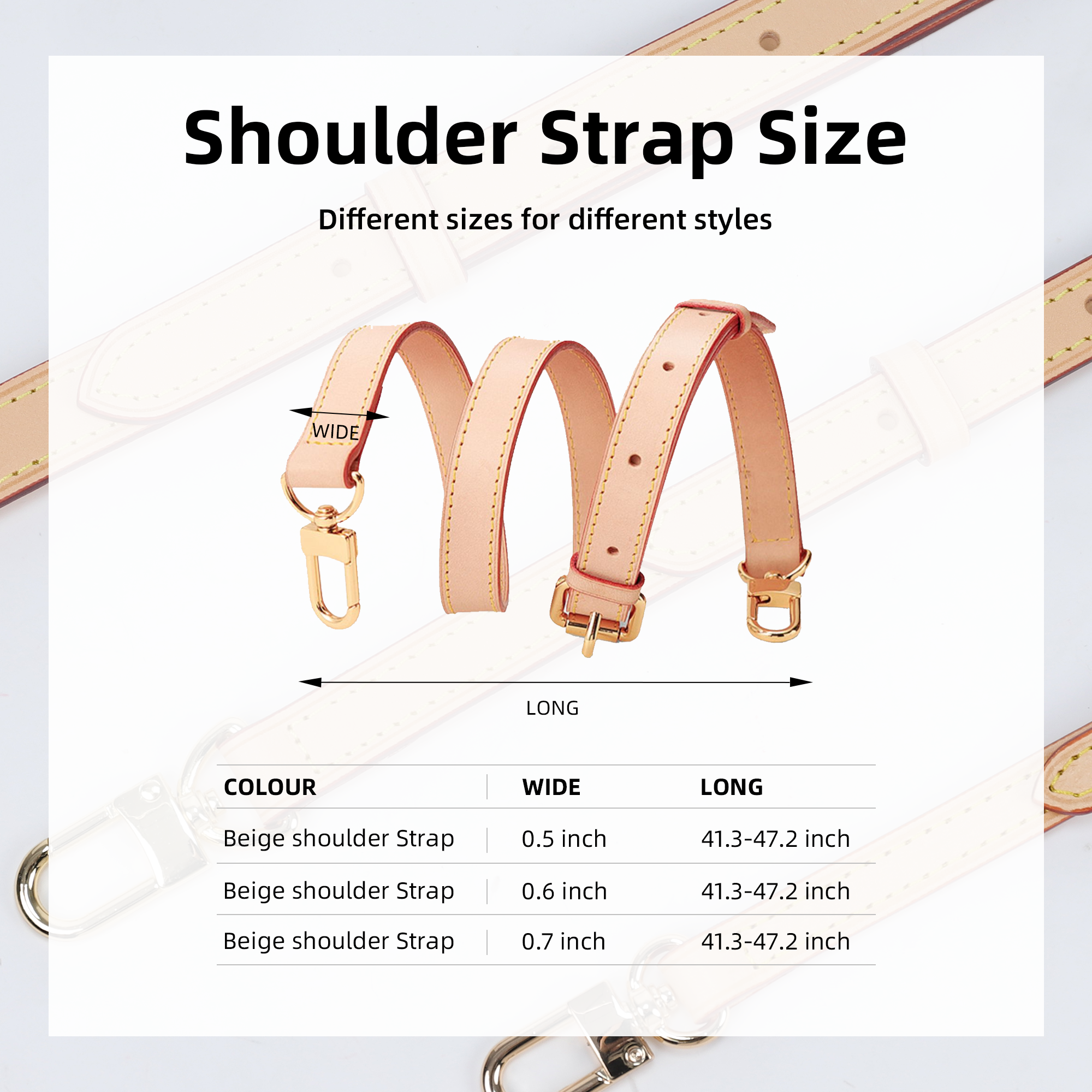 Baginbag Vachetta Leather Adjustable Crossbody Strap | lv Speedy bag | Gift Box, Handmade DIY purse strap