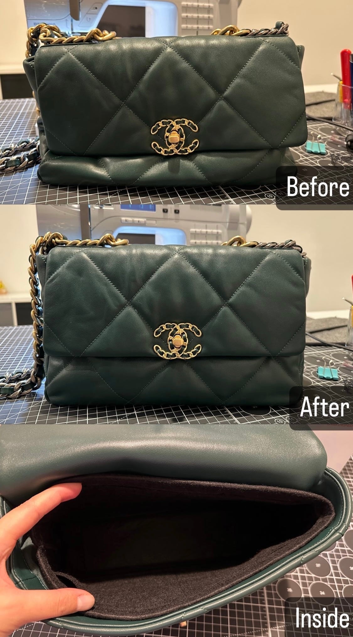 Chanel 19 bag organizer sale