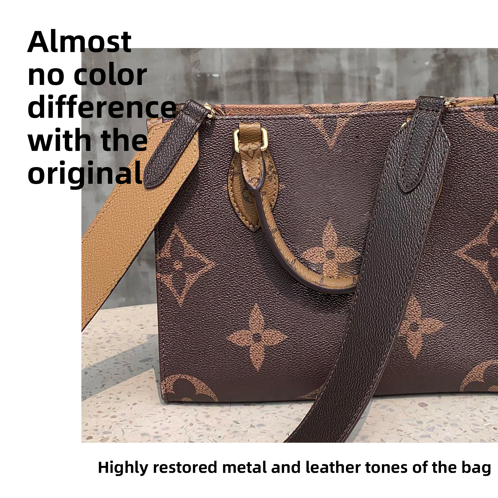Baginbag Vachetta Leather Crossbody Strap for LV ON THE GO Bag |  Gift Box | Handmade DIY Purse Strap