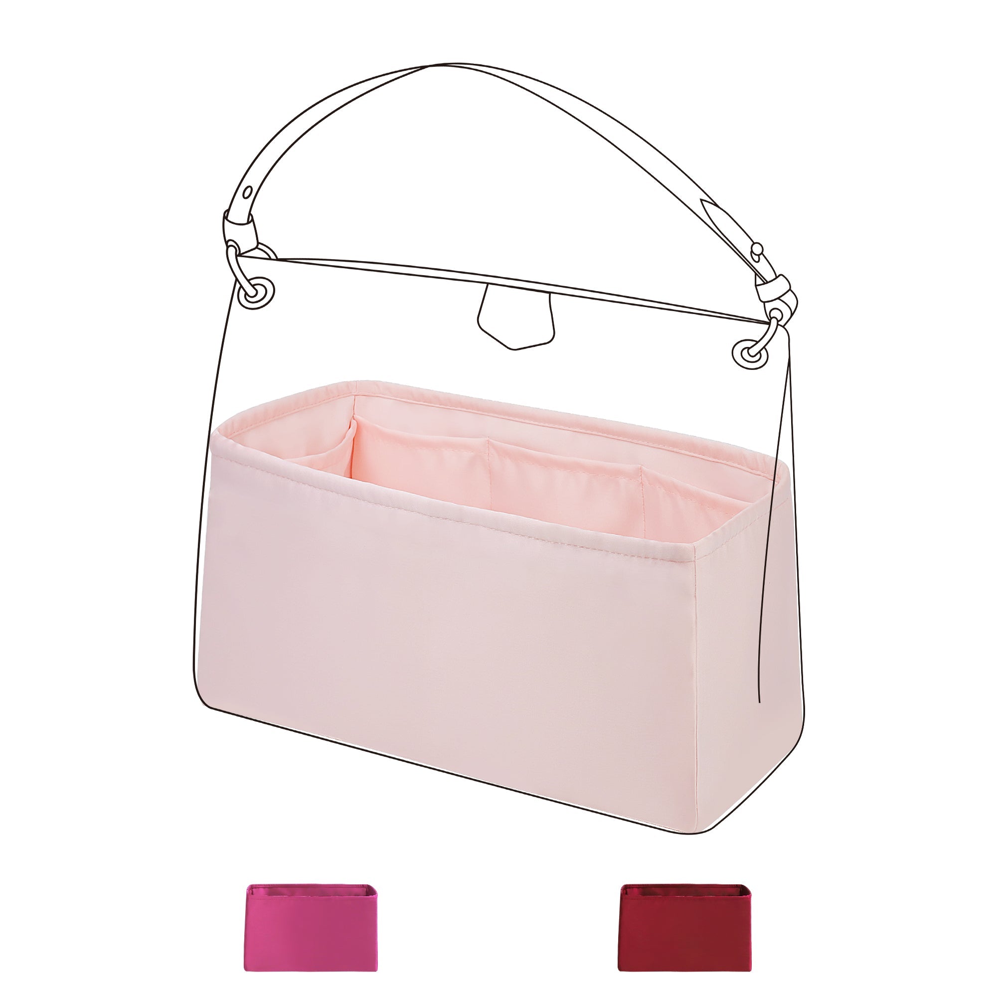 Baginbag | Purse Organizer Insert |  Fits LV Graceful PM/MM Bags | Silk Bag Organizer | Luxury Handbag & Tote Shaper | handbag organizer