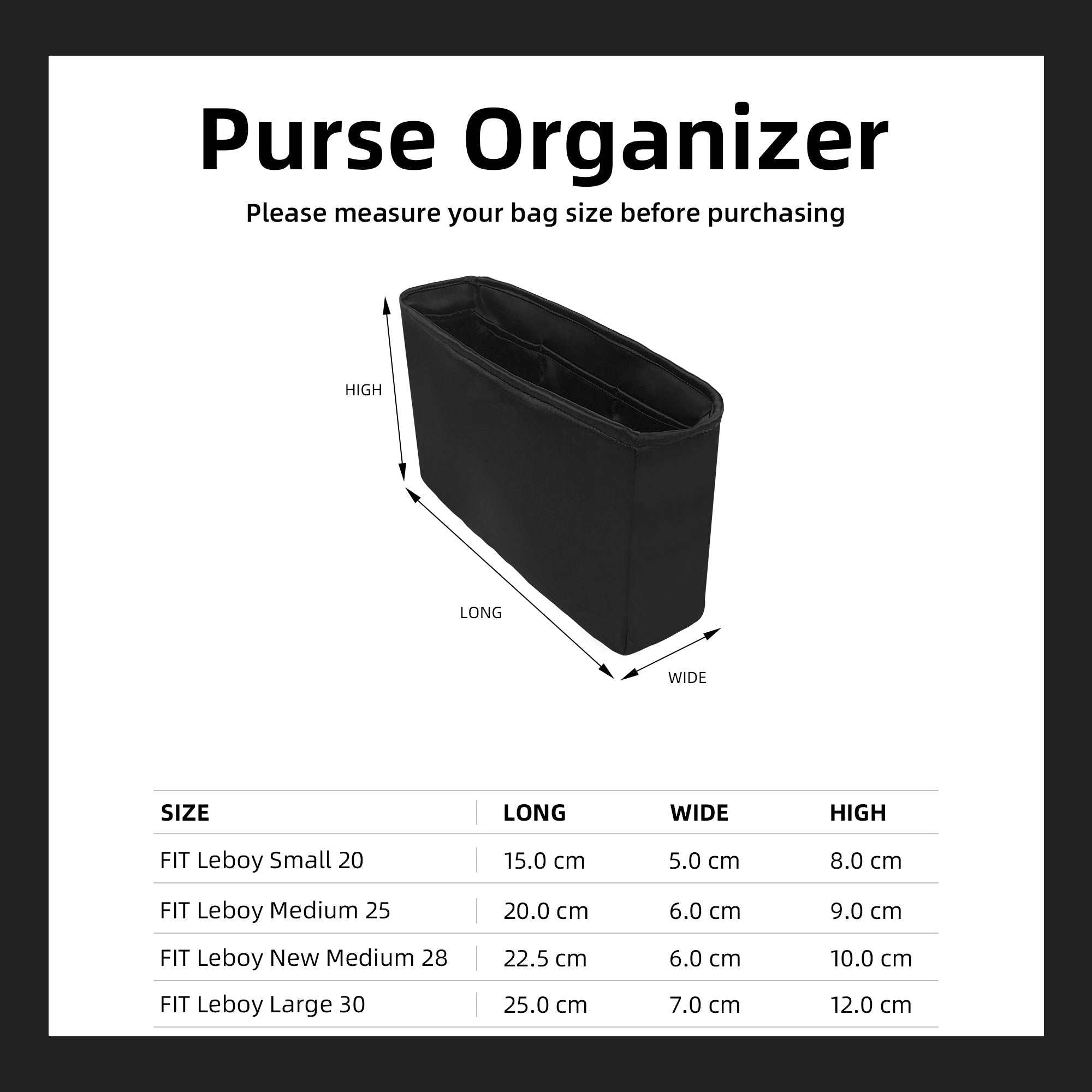 BaginBag® | Handbag Organizer For Chanel Leboy Bags | Chanel Purse Insert  | purse insert organizer |  Chanel Organizer Purse |  Chanel Tote Bag  Organizer | Bag Organizer | Tote Insert  bag |  travel bag organizer | Chanel Purse Organization