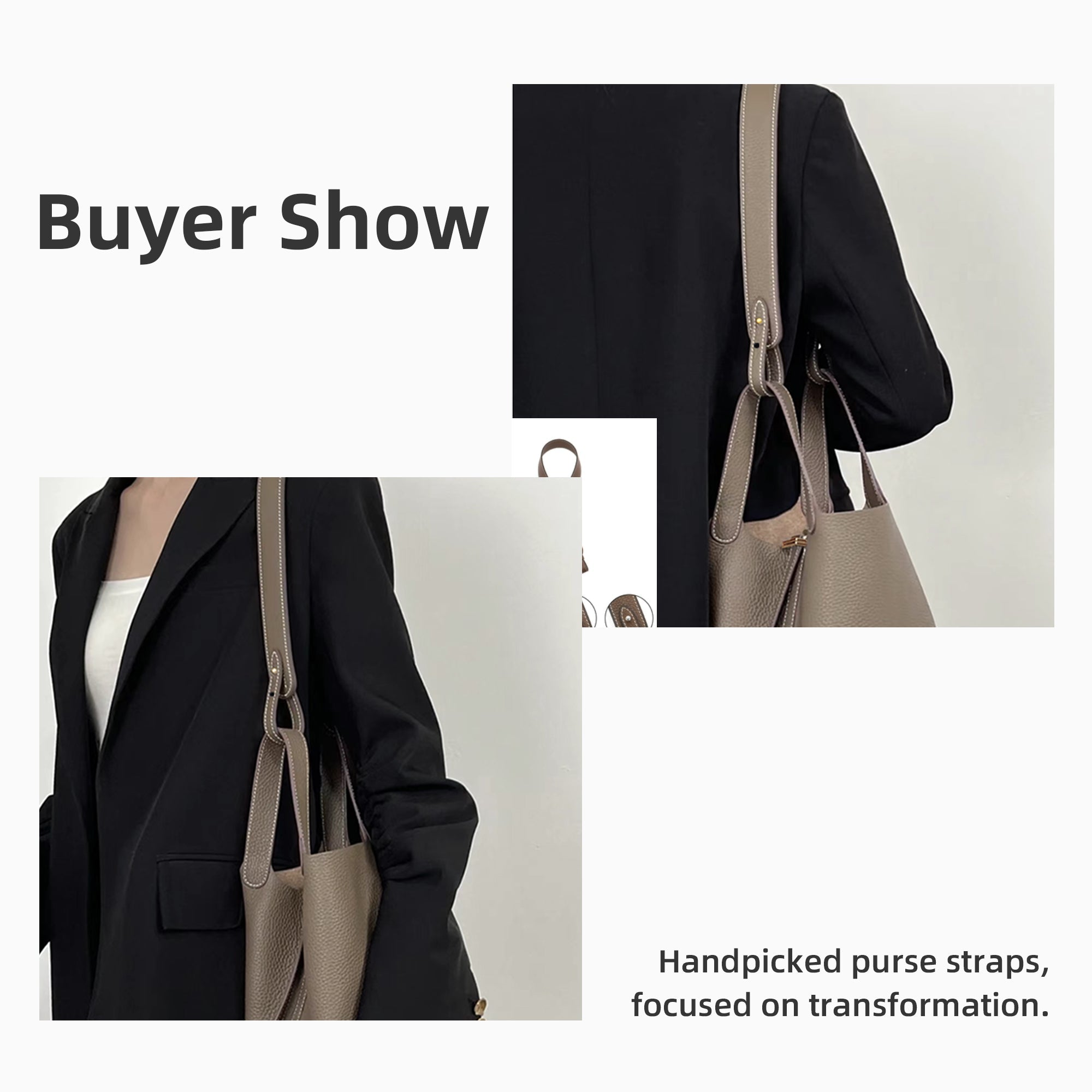 Baginbag | TC Leather | Shoulder Strap | Hermes Picotin | Lindy | Evelyne | Gift Box | Handmade | DIY Purse Strap | Replaceable | Crossbody Bag Strap