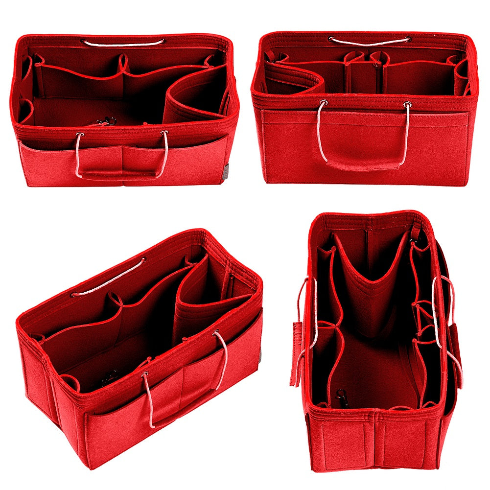 Felt Purse Organizer with Dual Handles and Multiple Pockets for Speedy, Neverfull, and More