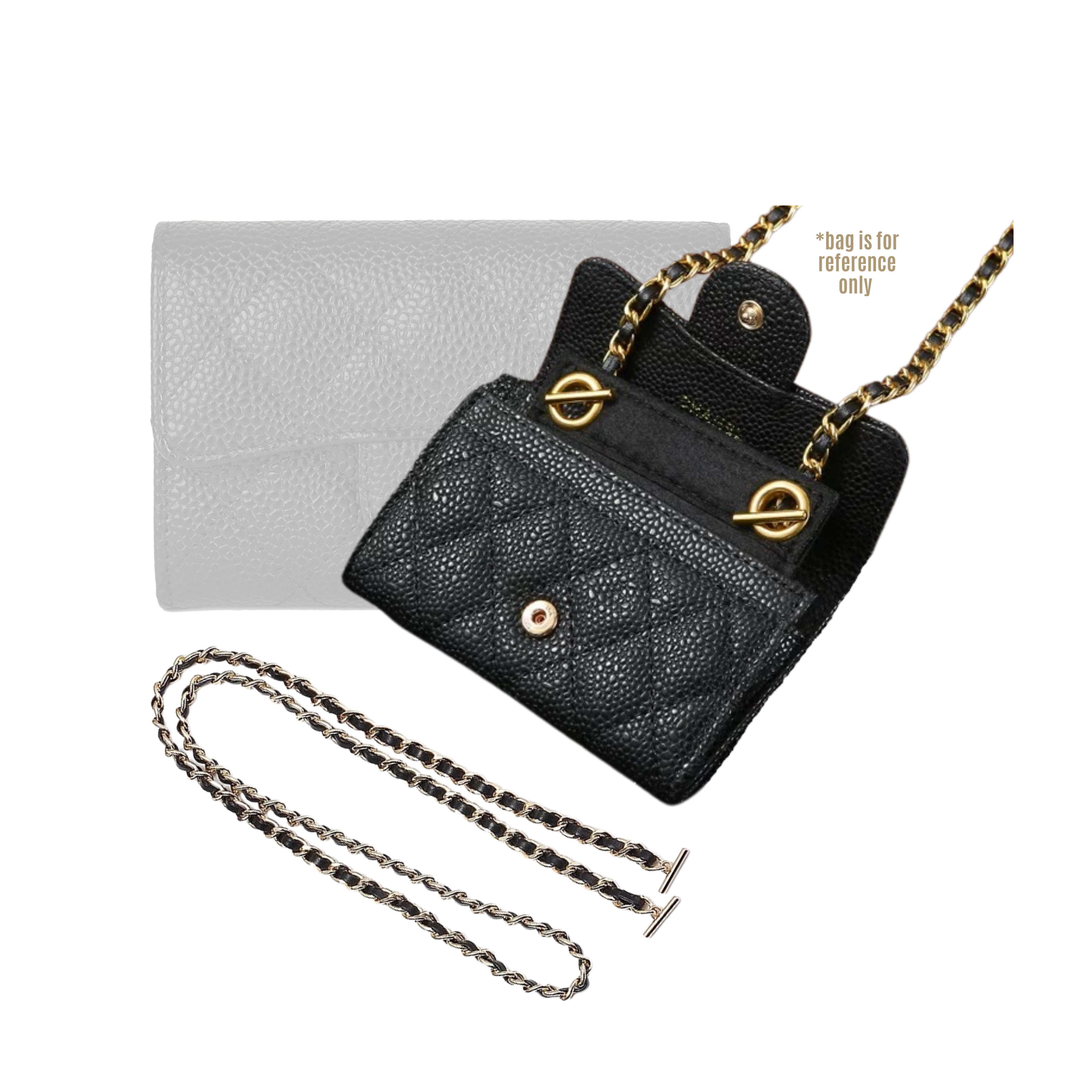 Conversion Kit for Classic Small Flap Wallet| Accessory for YSL Swing | Yves Saint Laurent Strap | Designer Purse Insert | YSL Handbag Strap | Bag Insert Organizer | YSL Swing Strap | Luxury Bag Accessory | Bag Protector”