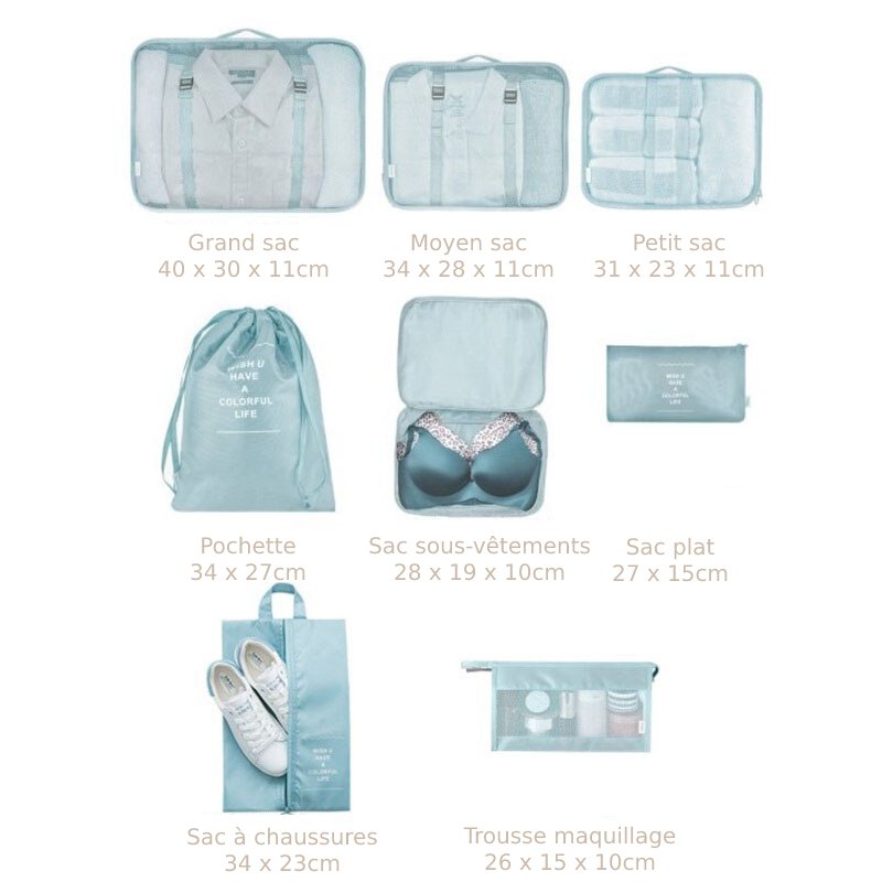 “Effortless Travel: The Premium Twill and Mesh Luggage Organizer Set for Streamlined Packing and Optimal Organization”