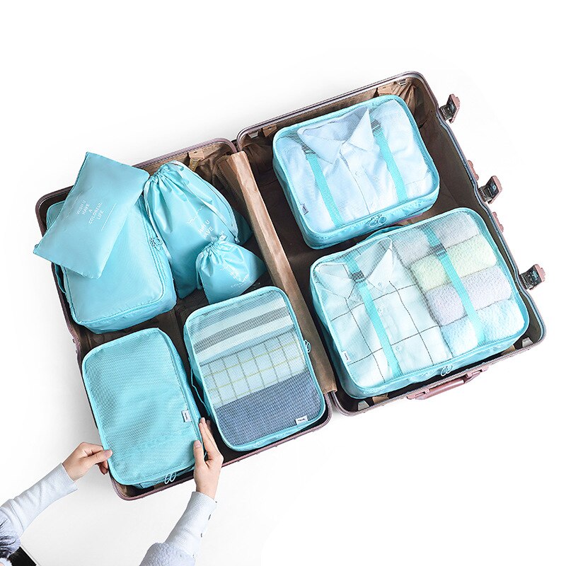 “Effortless Travel: The Premium Twill and Mesh Luggage Organizer Set for Streamlined Packing and Optimal Organization”