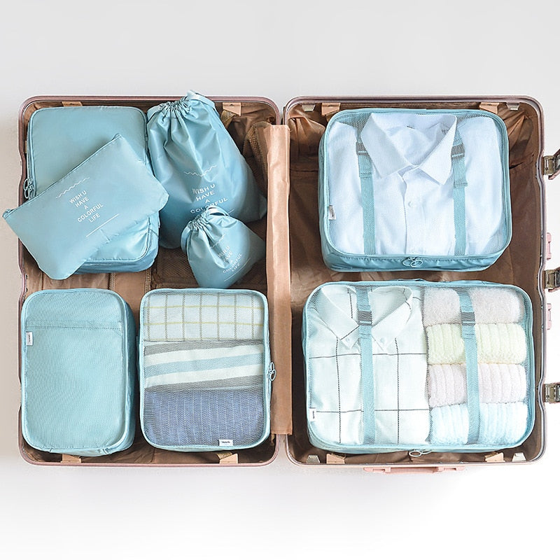 “Effortless Travel: The Premium Twill and Mesh Luggage Organizer Set for Streamlined Packing and Optimal Organization”