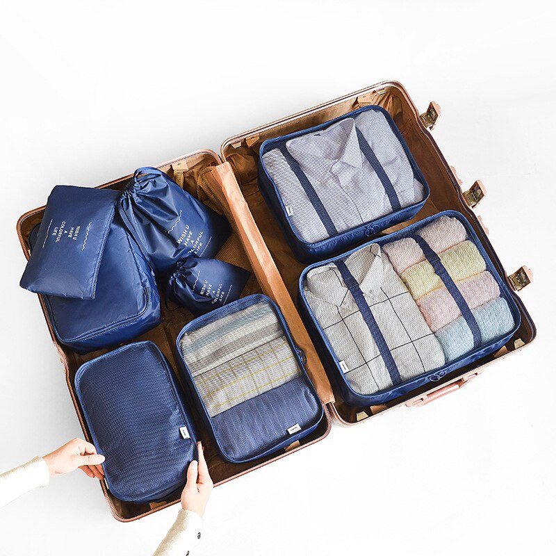 “Effortless Travel: The Premium Twill and Mesh Luggage Organizer Set for Streamlined Packing and Optimal Organization”