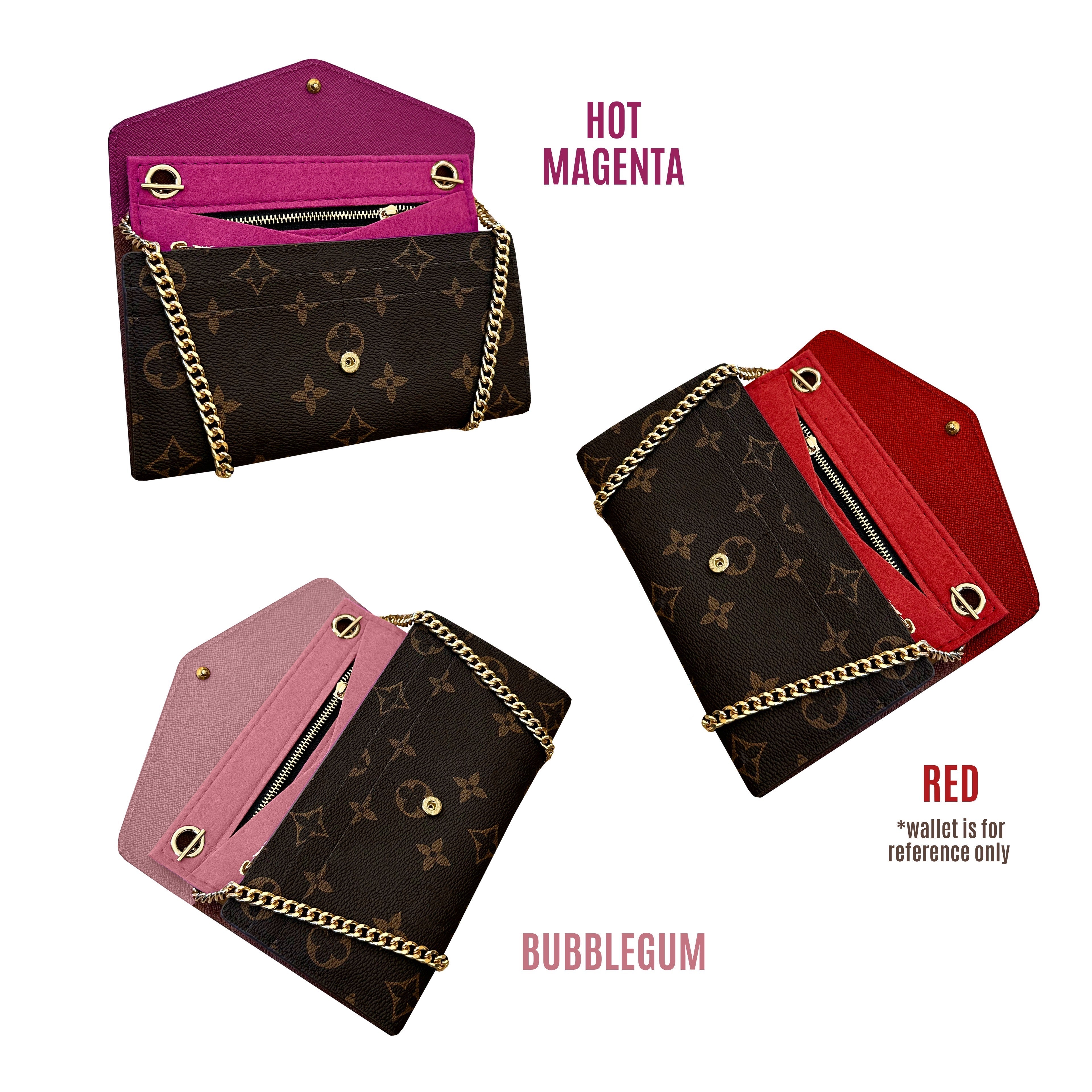 BaginBag | Accessory For Louis Vuitton   Conversion Kit for Sarah Wallet | Louis Vuitton Strap | LV Purse Insert | LV Strap | Bag Insert Organizer | LV Strap Bag | LV Bag Accessory | LV Bag Protector | LV Shoulder Strap
