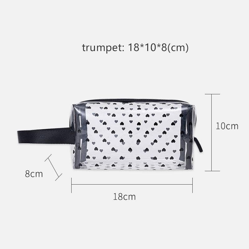 Waterproof portable large capacity travel transparent cosmetics women's toiletry bag