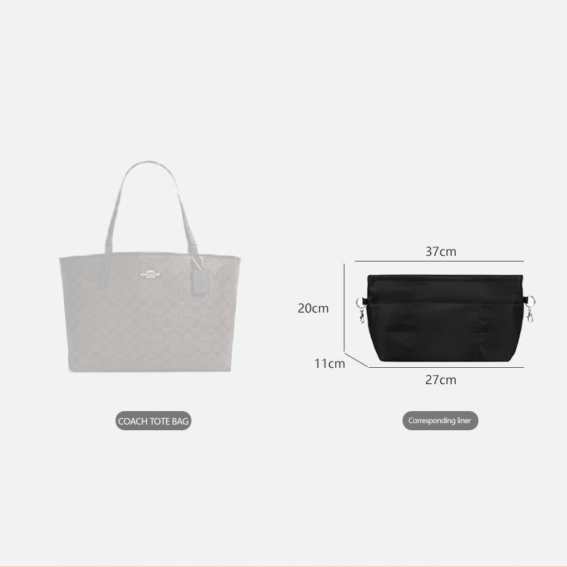 Coach tote bag online organizer