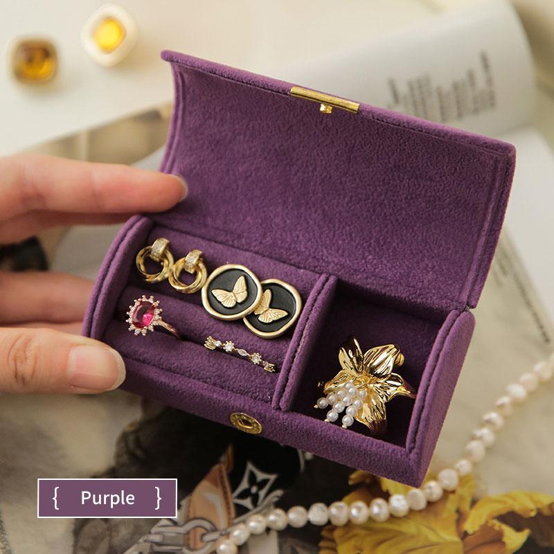 Portable Small Delicate Earrings Ring Necklace Jewelry Box