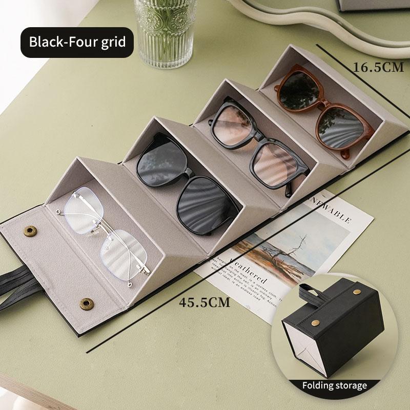 Portable Multi-Cell Folding Anti-Pressure Large-Capacity Glasses Storage Case