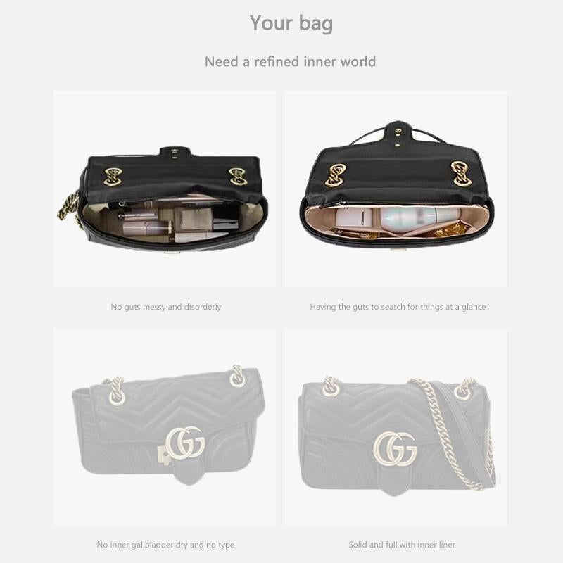 Handbag Organizer For Gucci Marmont BAG | Designer Purse Insert  | Bag Liner | Bag Insert Organizer | Gucci Organizer | Bag Organizer | Luxury bag |  Bag protector