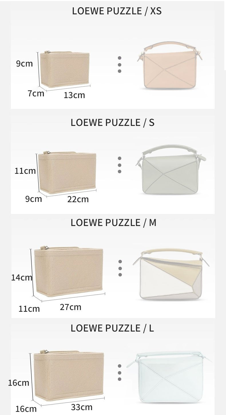 Handbag Organizer For LOEWE Puzzle bag | Designer Purse Insert  | Bag Liner | Bag Insert Organizer | LOEWE Organizer | Bag Organizer | Luxury bag |  Bag protector | LOEWE Insert